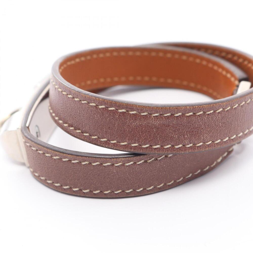 Hermes Rivale Double Tour Bracelet, Leather, Women's, Brown - Picture 8 of 8